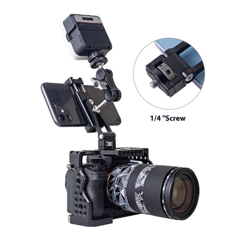 Portable Metal Camera Tripod Adjustable Height With Nonslip Base For Phone DSLR Travel Photography Videography Equipment