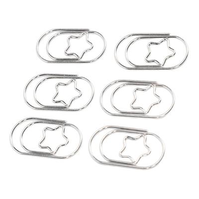 100 Pcs Star Shaped Paper Clips Cute Funny Stainless Steel Anti Slip Planner Clips for Albums Cards Envelopes