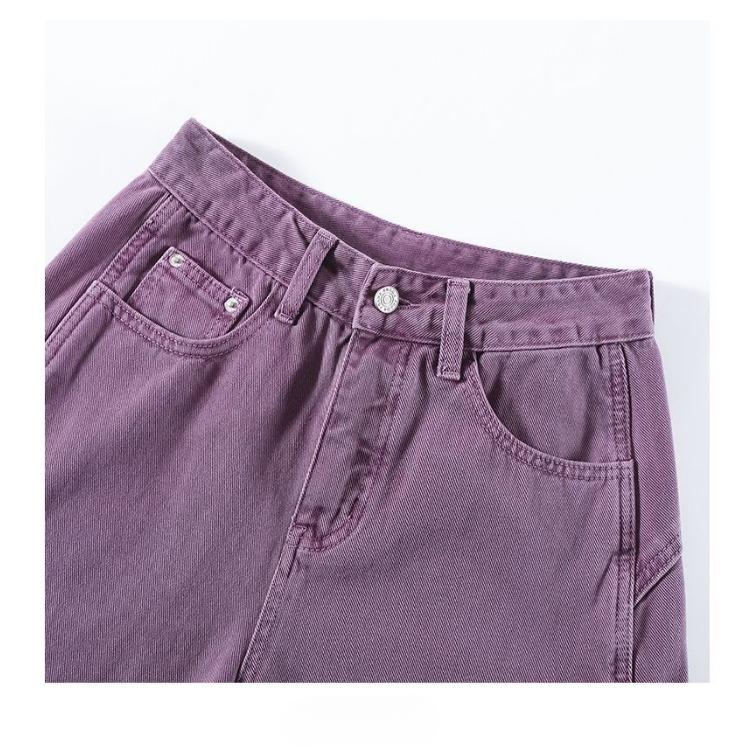 Wide Leg Denim Pants Loose Fit High Waist Spring Summer Casual Trousers