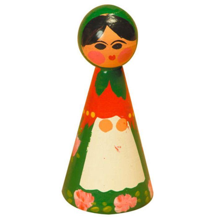 Pion figurine en bois Femme 90 mm
