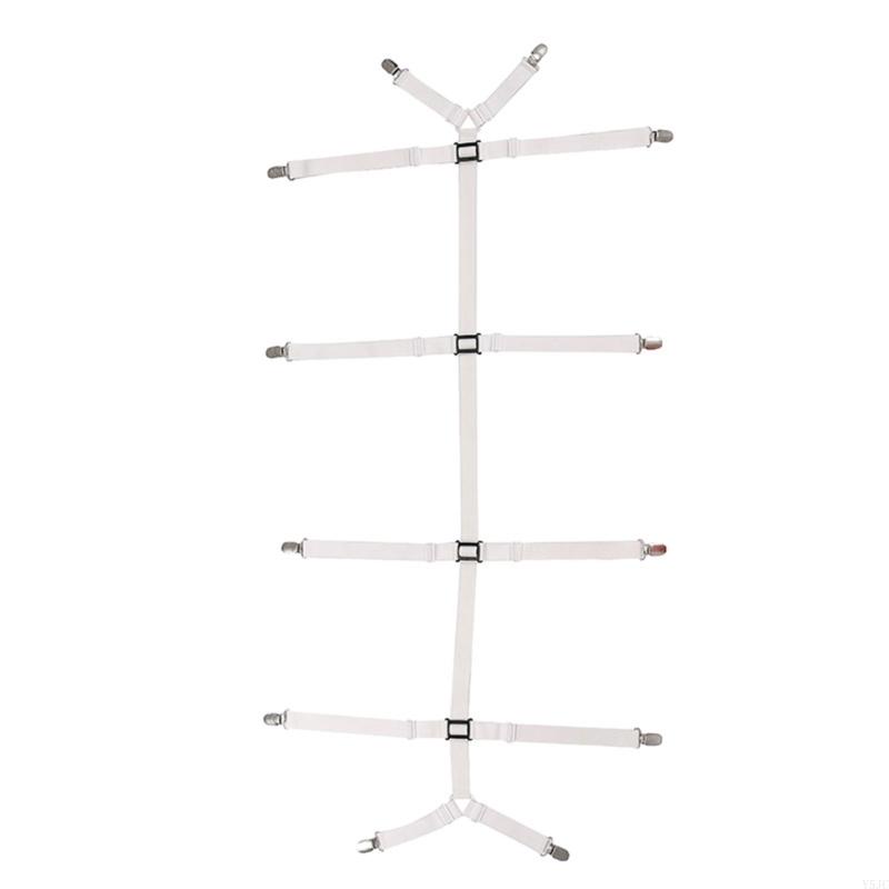 

Y5JC Reusable Bed Sheet Gripper 12 Clips Antislip Secures For Various Bed Sizes білий