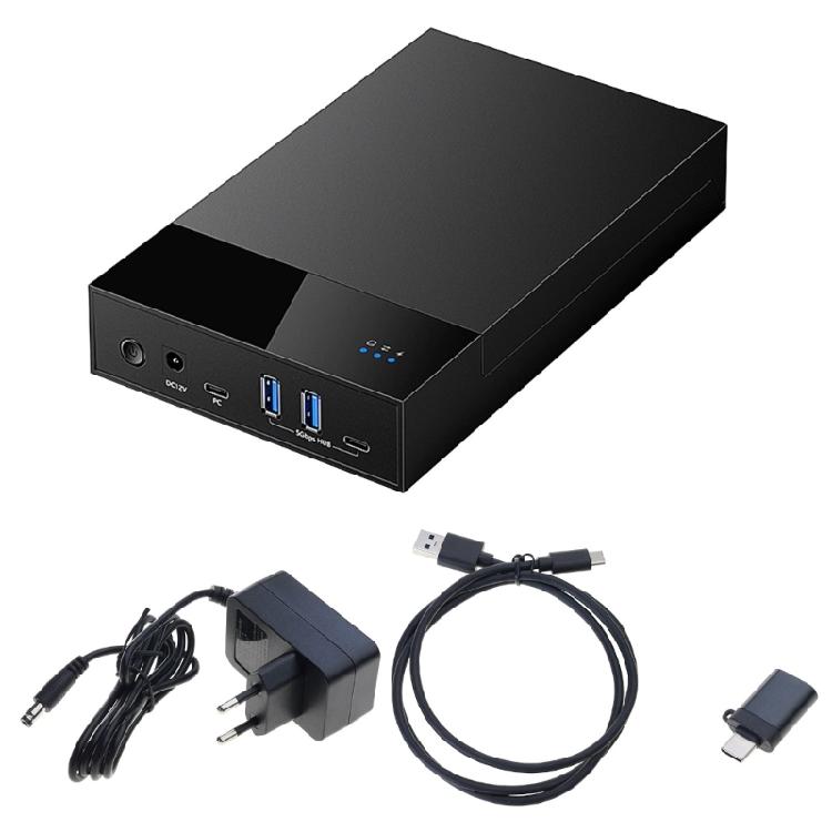 

3.5 & 2.5 SSD Enclosure USB3.0 Docking Station Case For 3.5/2.5Inch Drives Storage Enhances Heat Dissipation