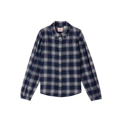 Levis Einfach Kariertes Freizeitstrick Langarmhemd Damenhemden 003P4-0008