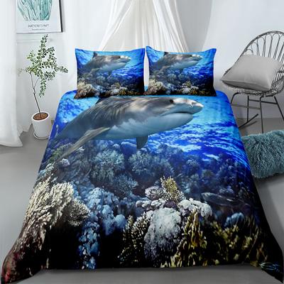 Tiger Shark Duvet Cover Set UK Single Double Queen US Twin Full King Size  Bed Linen Set