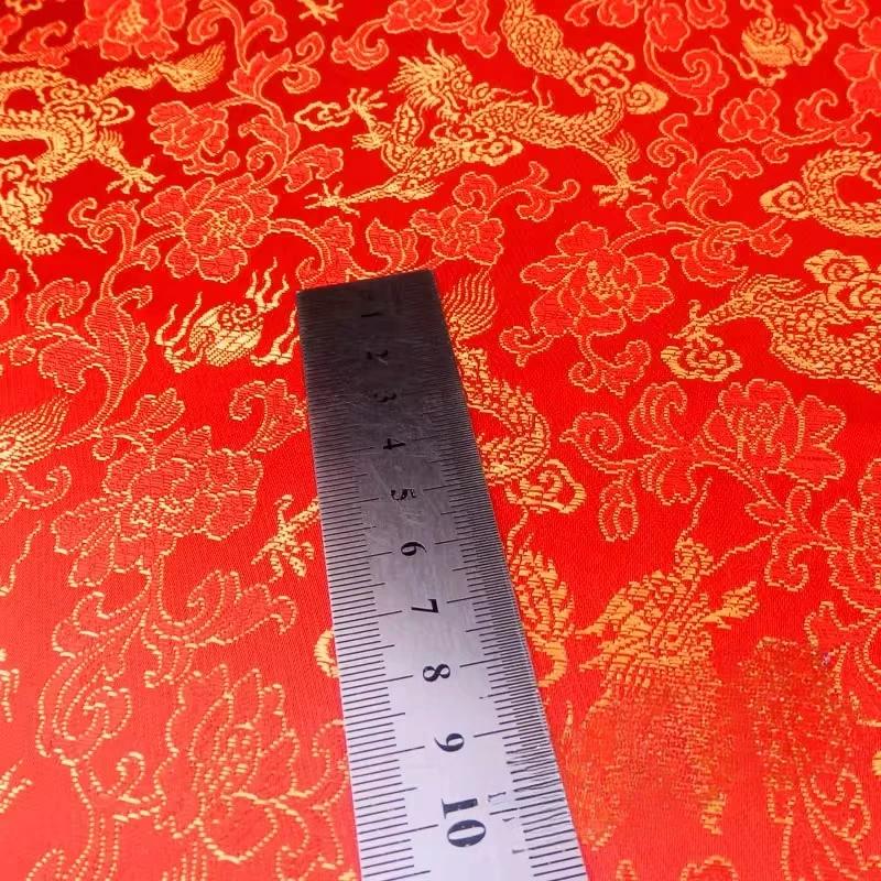 Wide 90cm Dragon Pattern Series of Brocade Fabric for Ancient Hanfu Cosplay Kimono Tang Suit Cheongsam and Silk Brocade Clothing