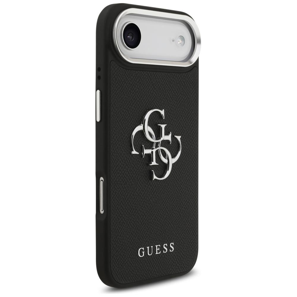 Coque Guess Grained Big 4G Logo Classique pour iPhone Air noir