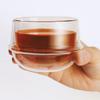 KINTO KRONOS Double-Walled Teacup, 200ml, Heat-Resistant Glass, Microwave and Dishwasher Safe, Gift, 23105