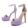 Sandali Donna con Tacchi Alti 15cm Tacchi Super Alti Tacchi Sottili Piattaforma Impermeabile Cinturino a Bottone Singolo Scarpe da Donna Sexy