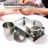 2 Stück/Set Maniküre Acryl Flüssigpulver Edelstahlbehälter Schale Dappen-Schale Desinfektionsbecher mit Deckel Nagelkunstwerkzeug