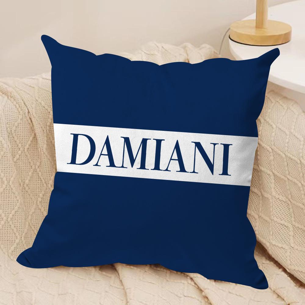 Italian Gorgeous D-Damiani Cushion Cover Silky Short Plush Double-Sided Printed Pillow Case for Sofa All Seasons Home Decor Gift
