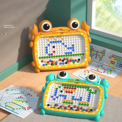Magnetic Drawing Board For Kids Doodle Board With Magnet Beads Cute Crab Shape Montessori Toys Gift