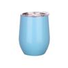 304 Stainless Steel Double-Layer Vacuum Insulated 12oz Egg-Shaped Cup, Portable U-Shaped Design with Heat Sublimation Spray.