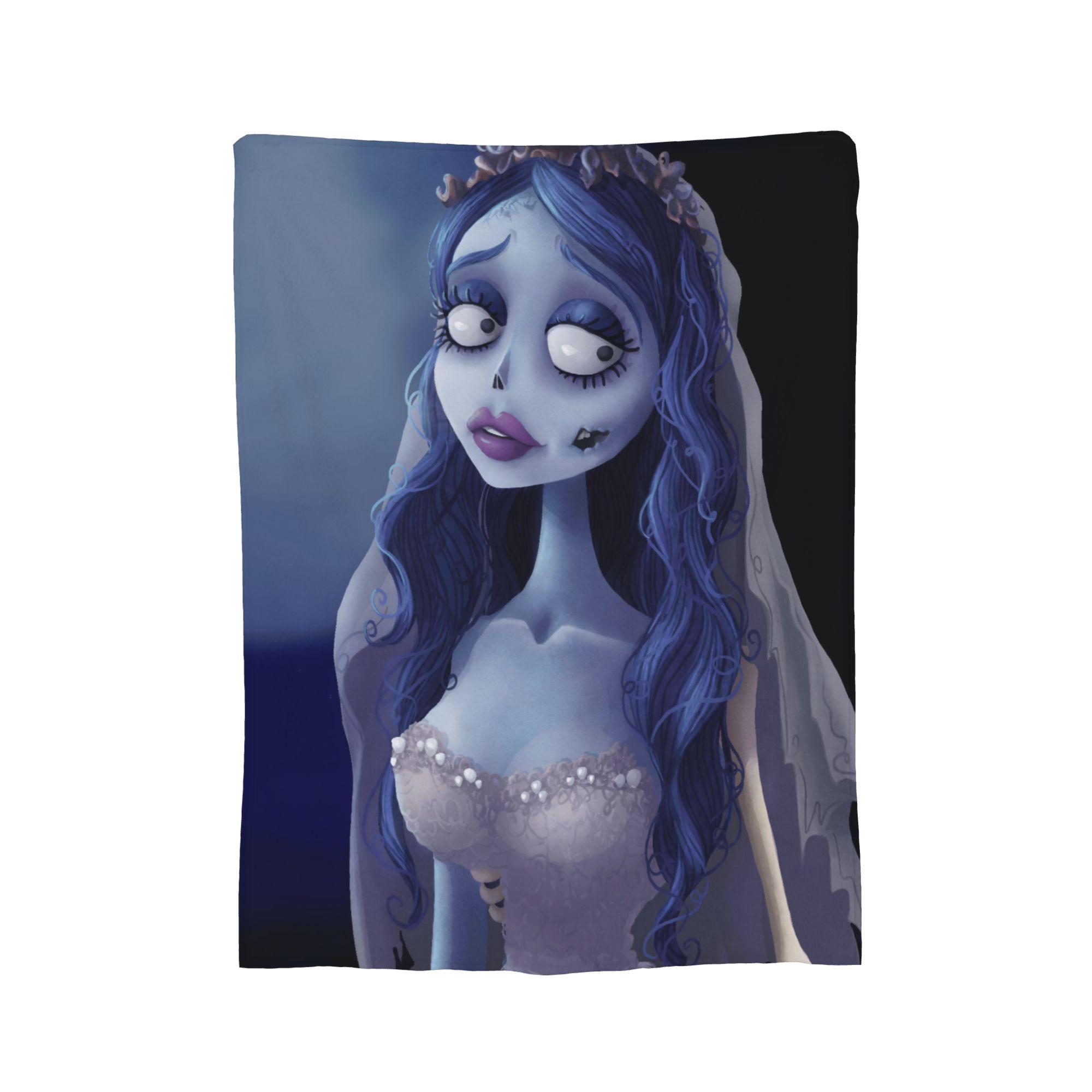 Corpse Bride Emily And Victor Blanket Flannel Print  Portable Soft Throw Blankets for Sofa Bedroom Bedspread 130x150cm