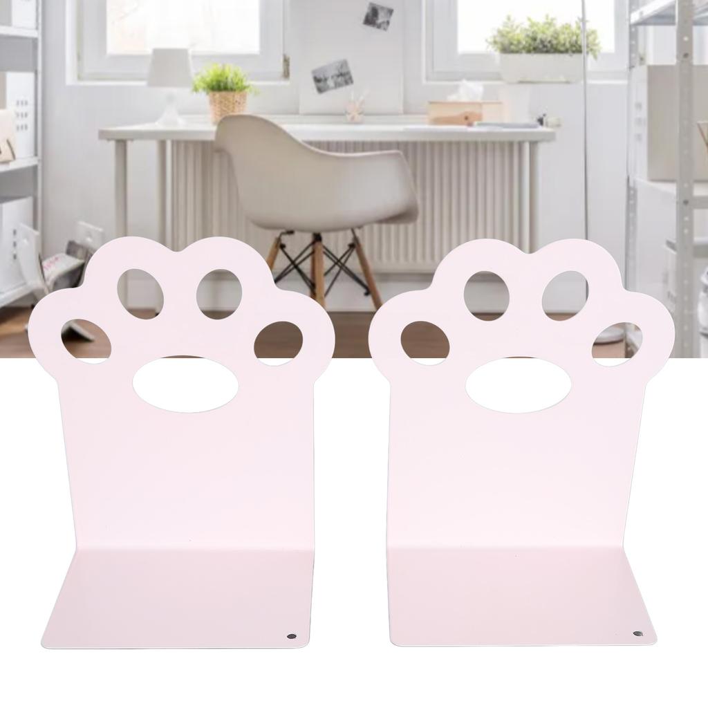 Metal Bookends Cartoon Cat Claw Decorative   Desk Magazine Book Ends for Home School  