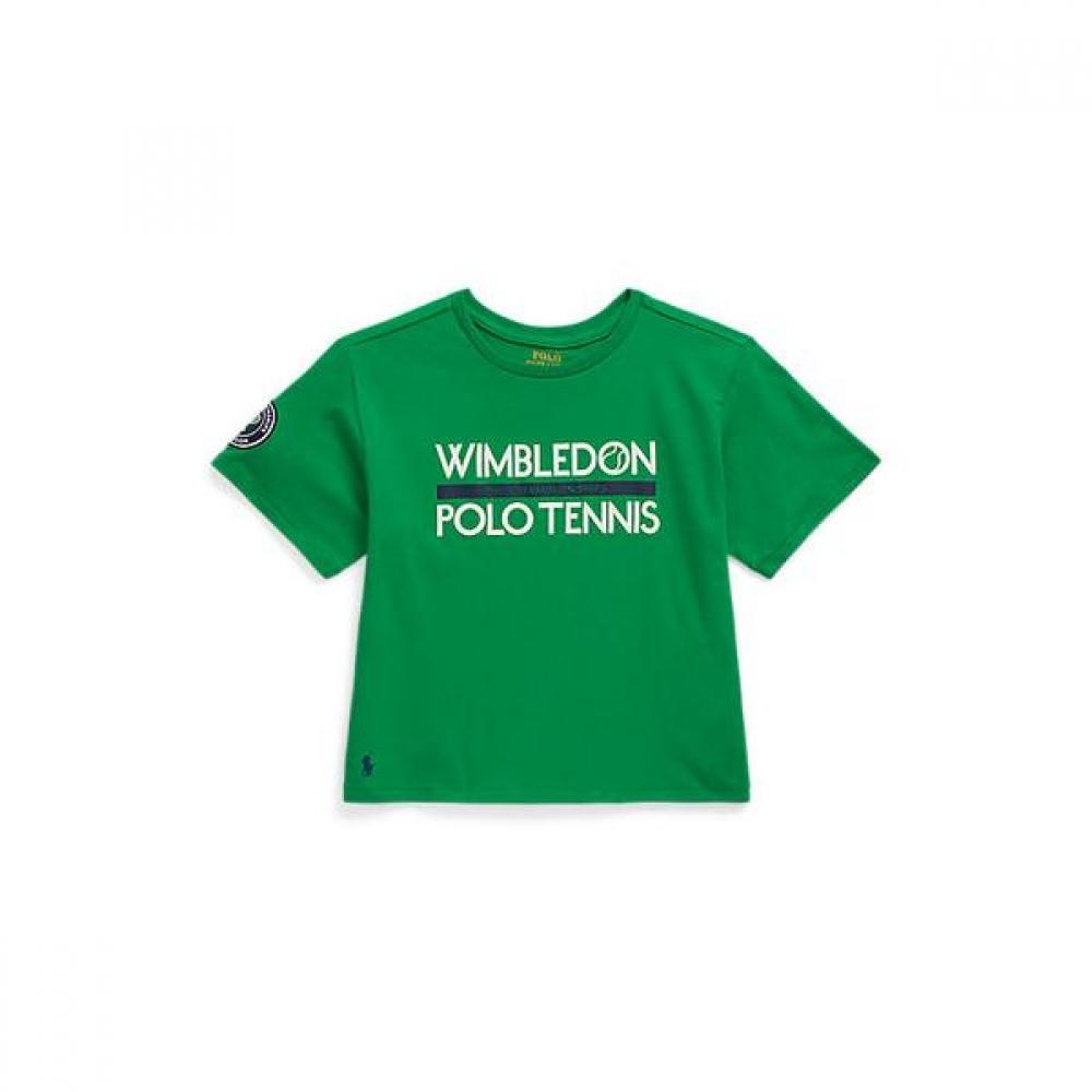 Polo Kids Girls 7 16 Wimbledon Jersey Boxy Graphic Tee Cwpotshg8020297300 S