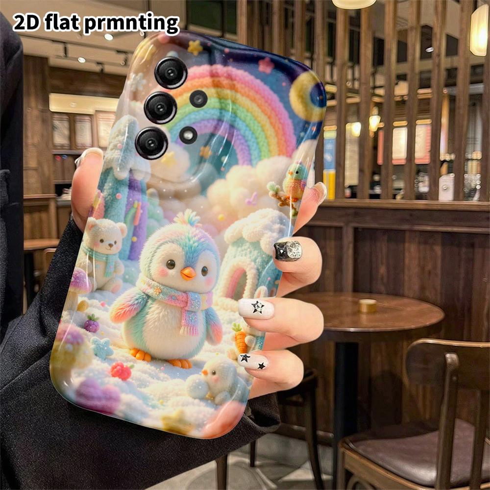 Phone Case: 2D flat, fits Samsung Galaxy A34 A35 M05 M06 S20 S22 S21 FE Plus 5G protective case, Frozen Penguin Kingdom, perfect Christmas and Hallowe