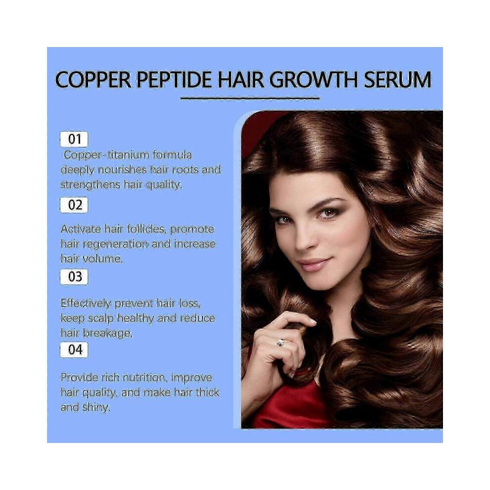 Advanced Copper Peptide Hair Regrowth Formula GHK-CU & AHK-CU, Copper Peptide Hair Growth Treatment Serum for Men Women