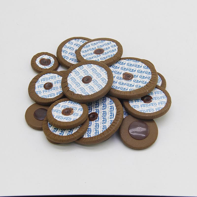 Saxophone leather pads, tenor and alto genuine leather sealing sound hole pads, coffee-colored maintenance key sheepskin