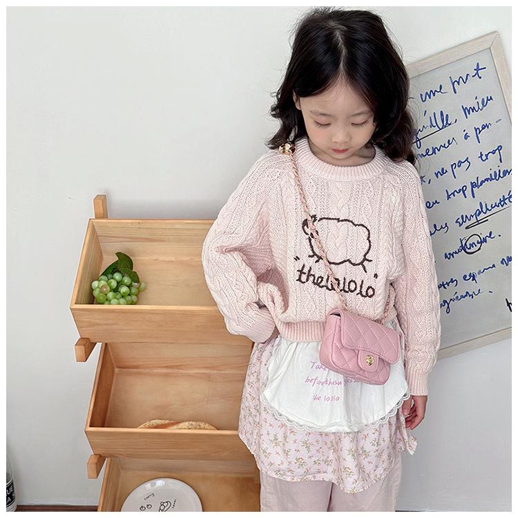 Mini Crossbody Chain Bag for Girls: Autumn/Winter Rhombus Style Lipstick Bag
