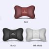 Car Headrest Pillow Leather & Ice Silk Fabric Neck Support For Citroen C3 C5 C5X C4 e-C4 X e-C3 C-Elysee Berlingo C1 Keychain ait256