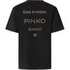 PINKO Logo Round Neck Short Sleeve Pullover T-Shirt Women tops 105526A2RM-Z99
