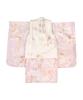 Shichigosan kimono set for dull Pale purple night cherry [KYOETSU] [Kyoetsu] 3-year-old girls, (2. blossoms)