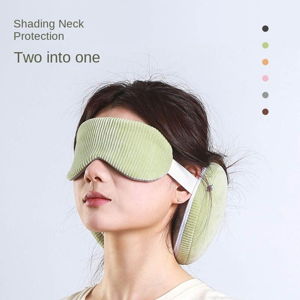 Soft 2 in 1 Eye Mask Pillow Foldable Multifunctional Travel Pillow Light-blocking With Storage Hook Neck Pillows Kids