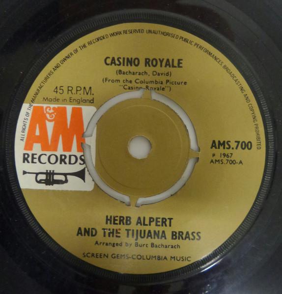 

7inch Record HERB ALPERT THE TIJUANA BRASS Casino Royale AMS700 AM Records 1967 UK Pop Used