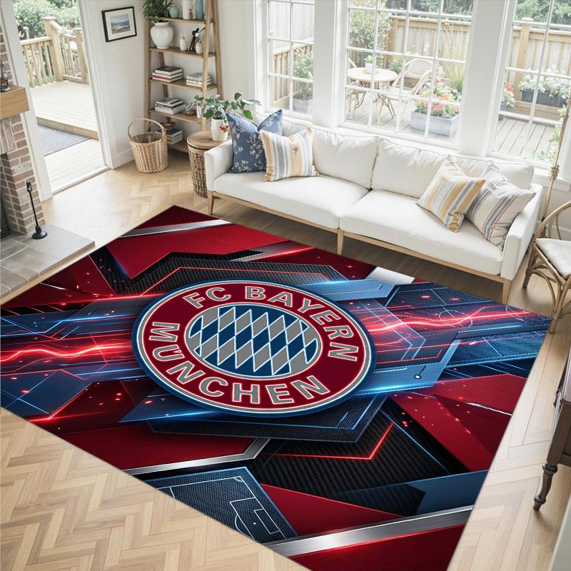 Design Bayernu Mnichov Křišťálový sametový koberec Útulný Ne?Protiskluzová tištěná předložka do ložnice, obývacího pokoje, předsíně