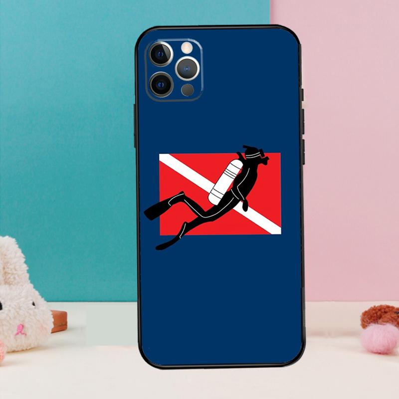 

Чехол для телефона с флагом дайвера для iPhone 17 Air 16 14 13 12 11 15 Pro Max 12 13 mini 15 16 Plus 16e Обложка Coque iPhone 14Pro MAX