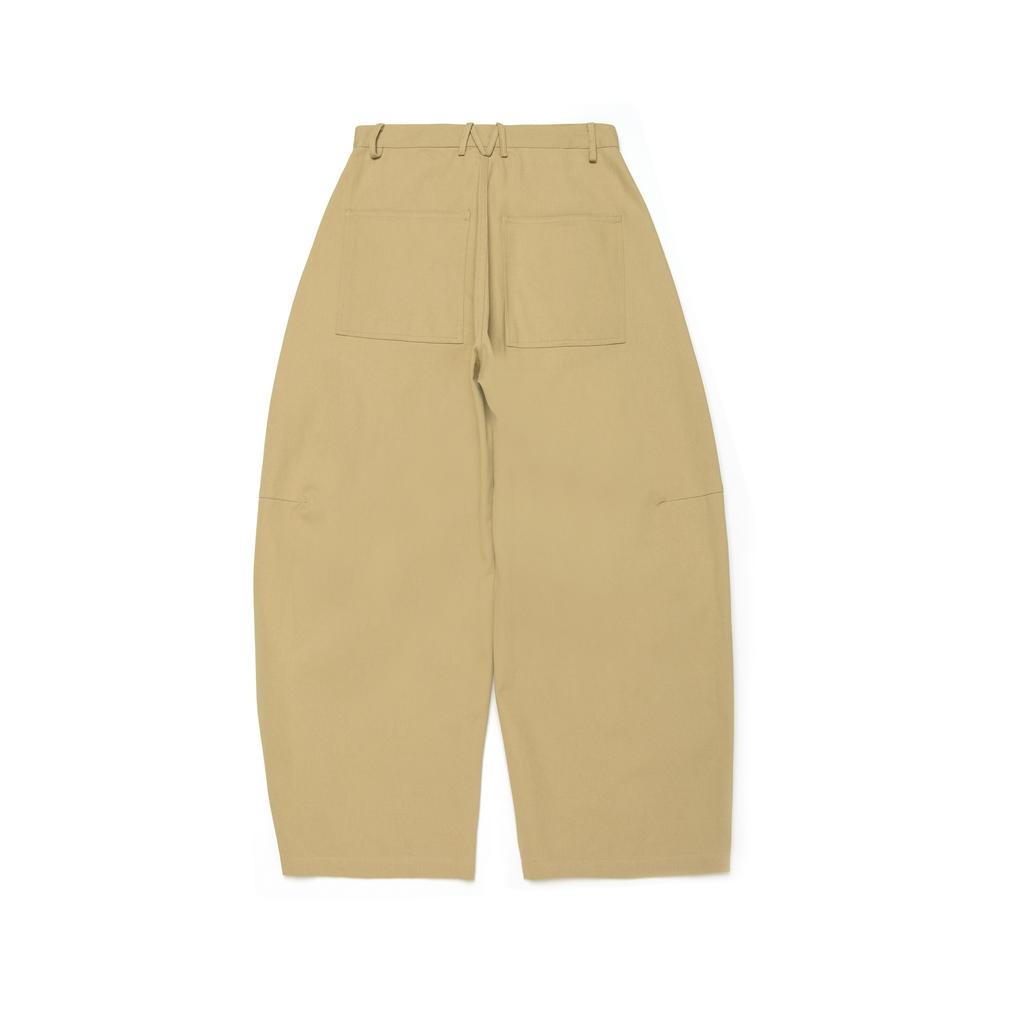 Moseu Curved Big Wide Chino Pants_Beige