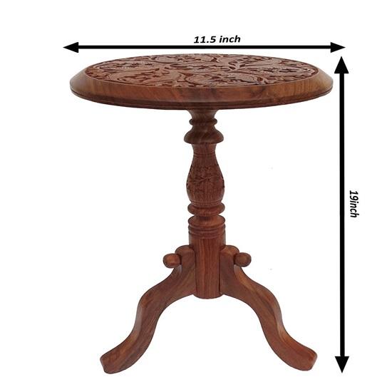 45.72 Cm Wooden Folding Stool Table Work Fancy Designer Square Foldable Portable Table Home Decoration
