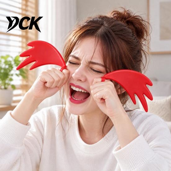 Funny Role Play Items 3D Printed Tears Ring Prop, Crying Face Teardrop Finger Rings, Interactive Video Props Novelty Photo Booth for Selfie,