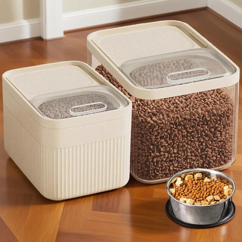 5/10/15kg Büyük Kapasiteli Nem Geçirmez Köpek Kedi Kuru Mama Kabı Evcil Hayvan Malzemesi Depolama için Hava Geçirmez Kapaklı Köpek Maması Saklama Kabı