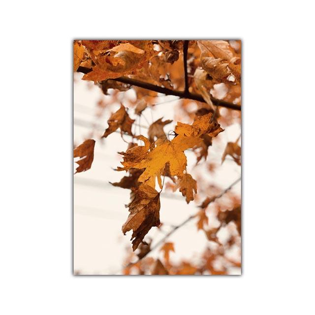 Autumn Scenery Canvas Painting Poster Pumpkin Leaves HD Printing Wall Art Picture Print Living Room Bedroom Home Decoration