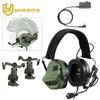 YHKEMA E71 Tactical Headset Hunting Shooting Noise Cancelling Headphones with Brackets Fit for Wendy M-LOK ARC Helmet