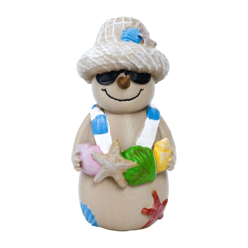 

Humorous Snowman Sculpture Unique Resin Christmas Gift For Relatives Family And Coworkers Photo Props 1