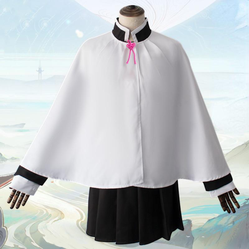Tsuyuri Kanao Cosplay Kostümü Anime Demon Slayer Kimetsu No Yaiba Cosplay Yetişkinler ve Çocuklar için Siyah Peruk At Kuyruğu Savaş Takımı Üniforması