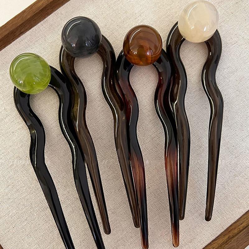 1 Stück Vintage-Stil Blush Perle Haarnadel für Frauen; U-förmige High-End-Haarnadel; Sommer Haarschmuck