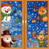 New Christmas Decoration Santa Elf Static Stickers Party Decoration Snowflake Glass Stickers