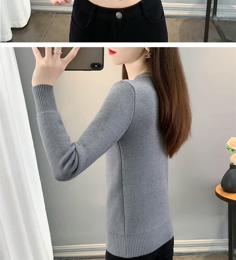 2025 Autumn/Winter Women's Plus Size Knit Fleece Sweater Dress: Slimming, Warm, Stylish Inner Layer