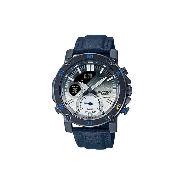 Casio Men's Blue Edifice Scuderia Alpha Tauri Collaboration Waterproof Sports Watch Business Recomdation Quartz Movet Watches Ecb-20At-2Apr