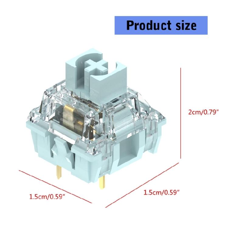 10Pcs Mechanical Keyboards TTCs Silence Bluish White V2V3 Switches 3Pin Lubricated Linears Switches