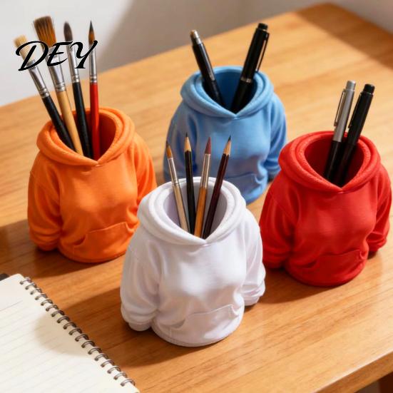 Pen Storage Container 3D Printed Hoodie Holder, Women Hooded Sweatshirt Pencil Kids Organizer Container, Stationery Desk Box for Home Office