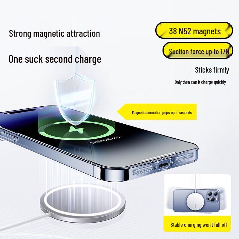 Baseus Ultra-Thin Transparent Magsafe Case for iPhone 15 Pro Max