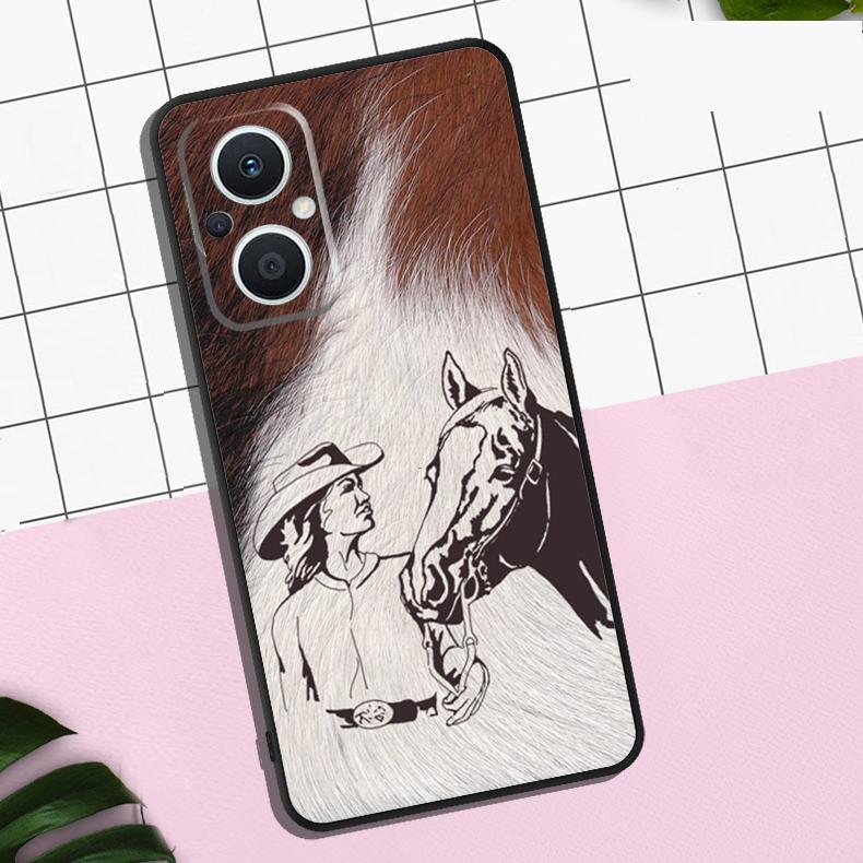

Western Cowgirl Cowboy Case For OPPO Reno 7 8 10 11 12 13 Pro 13F 12F 11F 8T OPPO Find X8 Pro X6 X3 X5 Lite Cover OPPO Reno10 Pro