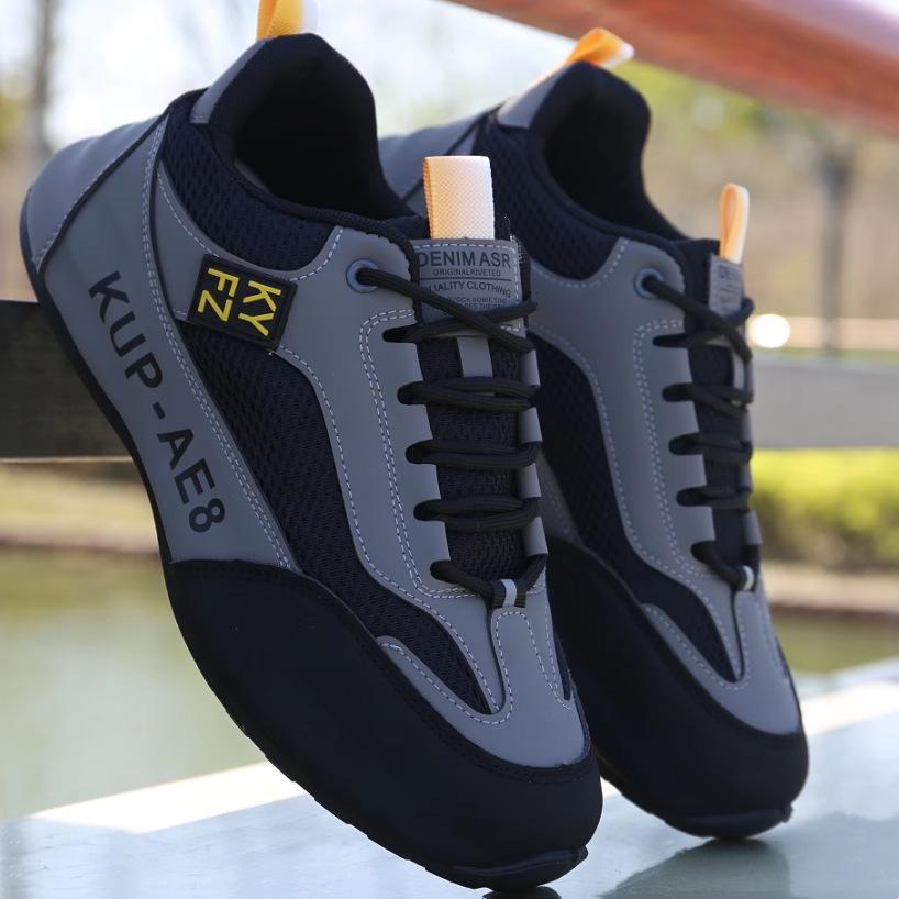 Brand 2025 Men's Waterproof Leather Sneakers - Versatile Casual Travel Shoes for Spring and Autumn