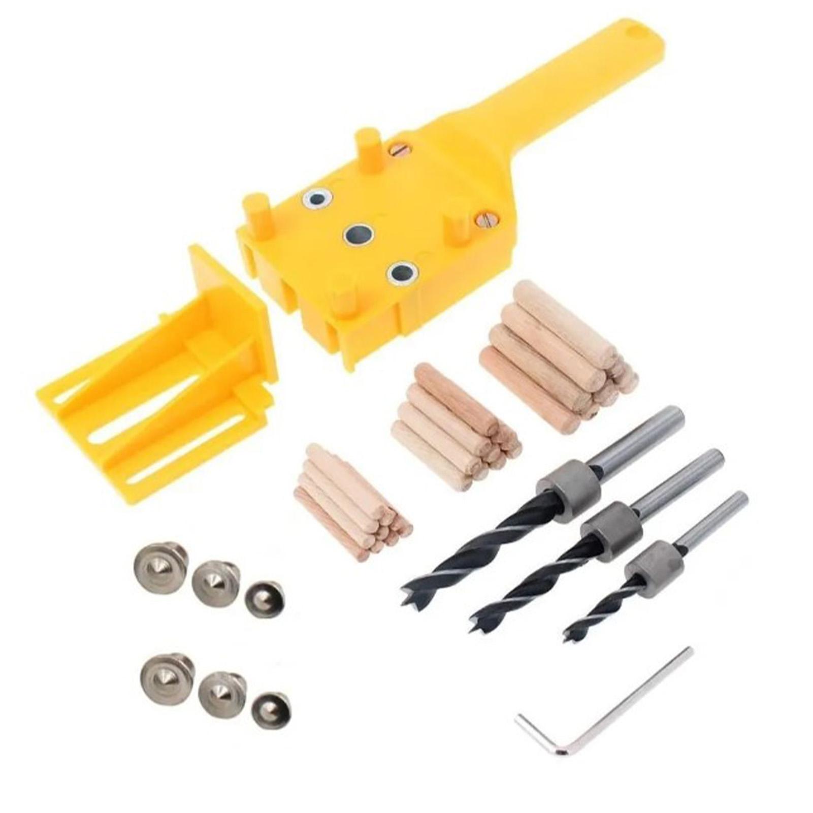 

44 Pcs Set Hole Drill Locator Woodworking Punch Hole Positioner with Wrench Drill Limit Ring Wood