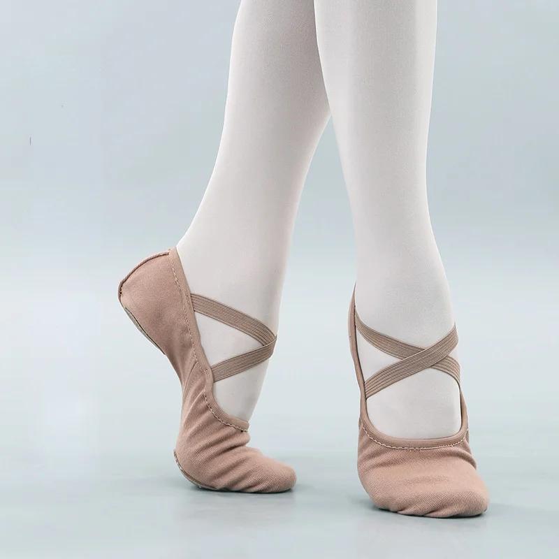 Fashion Full Elastic Cloth Ballerina Children's Dance Shoes Women's Dancing Shoe Kids Yoga Cat Claw Adult Ballet Shoes