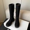 4.5CM Small Spice Girl Wind Knight Boots 2025 Autumn and Winter New Round Head Thick Heel But Knee Boots Women